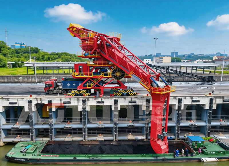 Uri ng ATSL-T Tire-type na tuloy-tuloy na Environment-friendly Multi-Material Ship Unloader