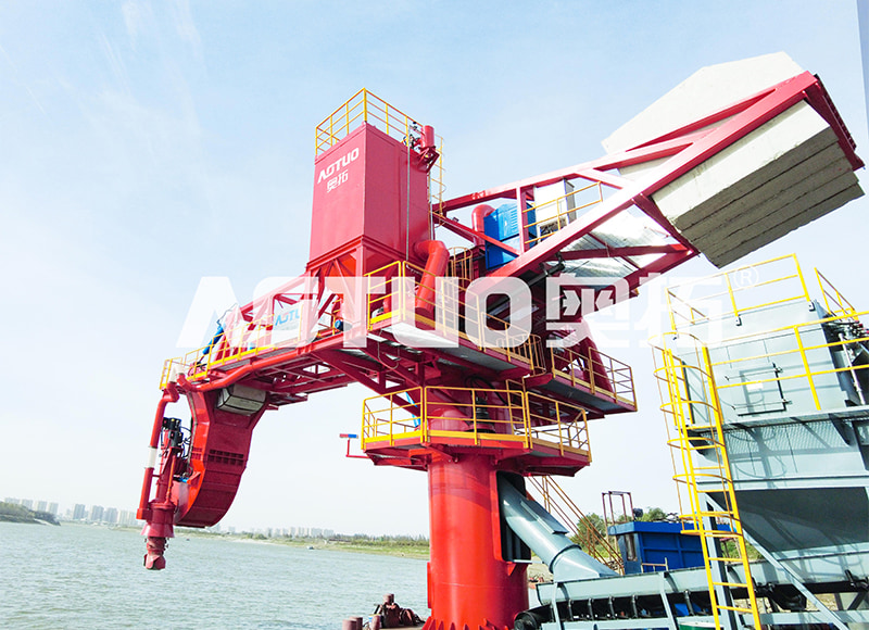 ATSL-A Fixed-type environmentally-friendly clinker unloading craneScrew Ship Unloader